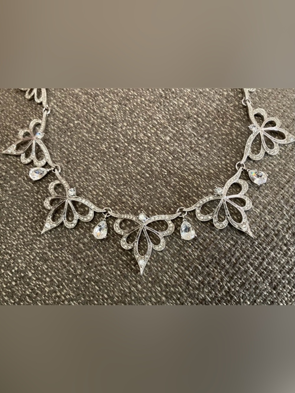 ALFRED DURANTE Vintage Estate FM 1987 Crystal Collar Statement Necklace - Picture 3 of 11